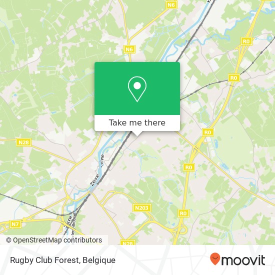 Rugby Club Forest kaart