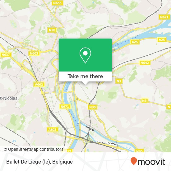 Ballet De Liège kaart
