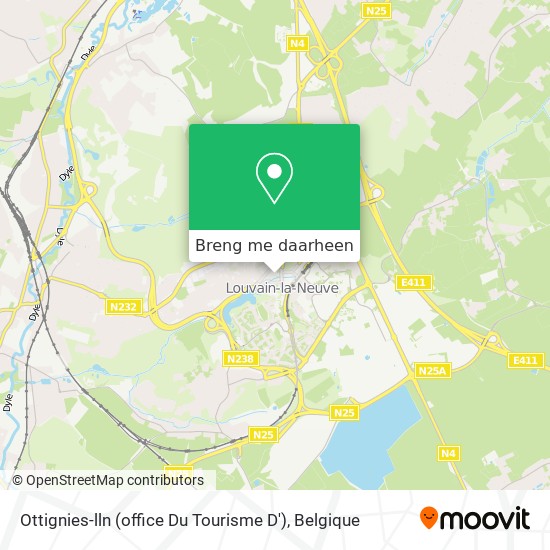 Ottignies-lln (office Du Tourisme D') kaart