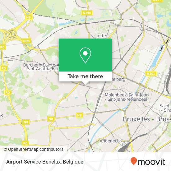 Airport Service Benelux kaart