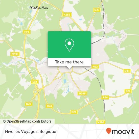 Nivelles Voyages kaart