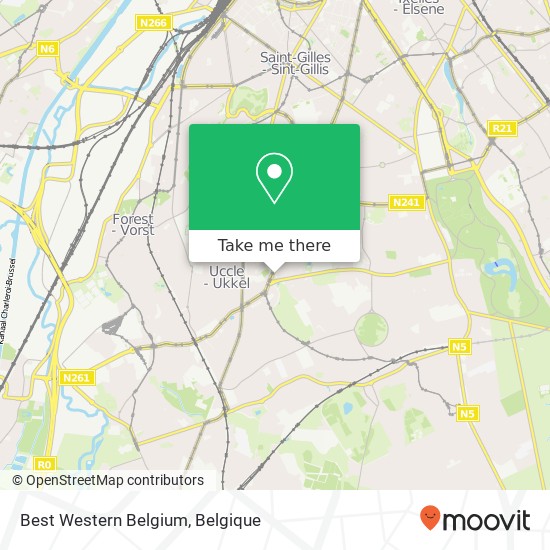 Best Western Belgium kaart