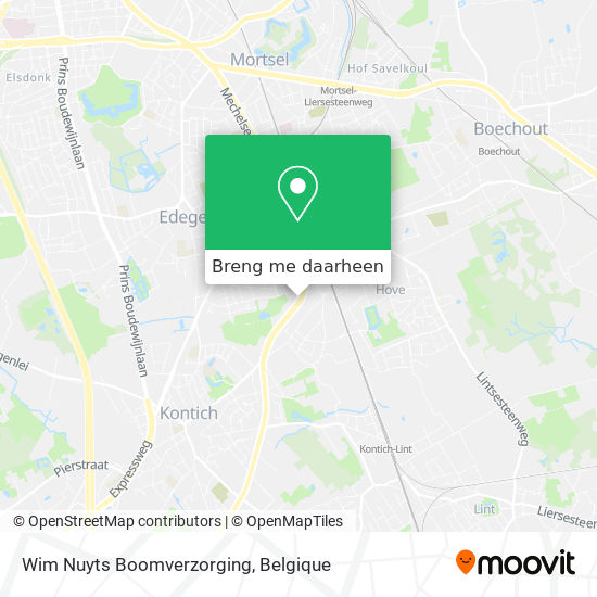 Wim Nuyts Boomverzorging kaart