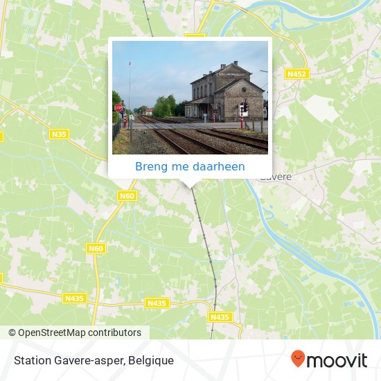 Station Gavere-asper kaart