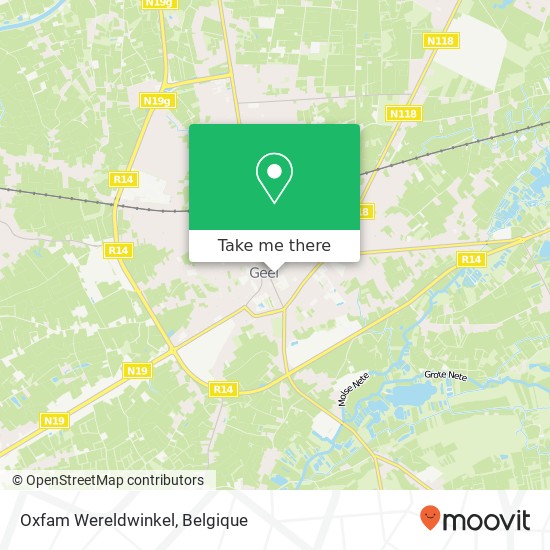 Oxfam Wereldwinkel kaart