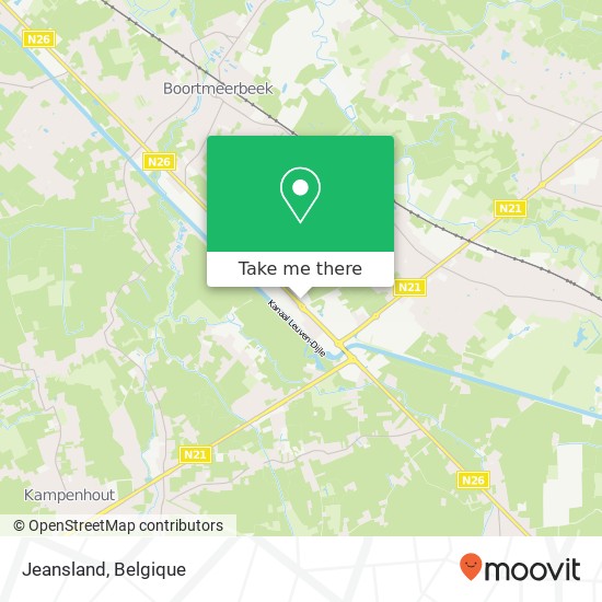 Jeansland kaart