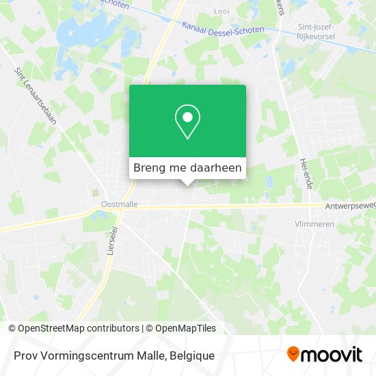 Prov Vormingscentrum Malle kaart