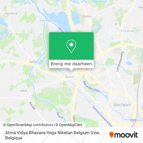 Atma Vidya Bhavana Yoga Niketan Belgium Vzw kaart