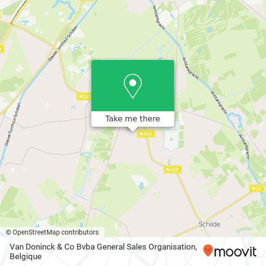 Van Doninck & Co Bvba General Sales Organisation kaart