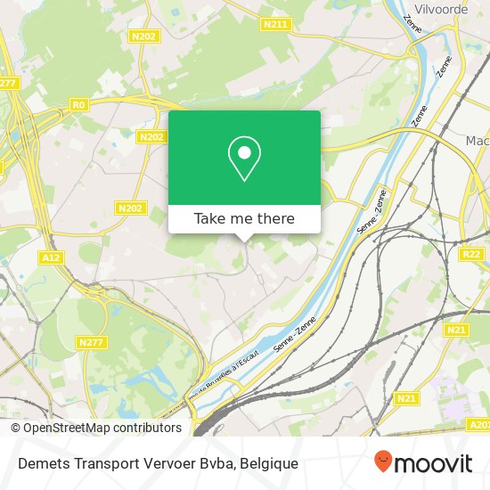Demets Transport Vervoer Bvba kaart