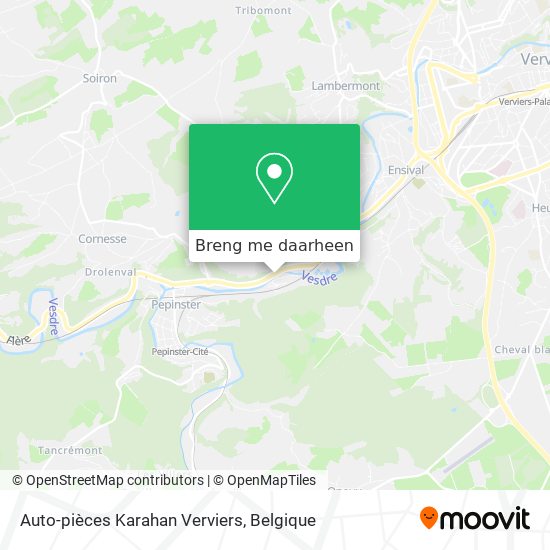 Auto-pièces Karahan Verviers kaart