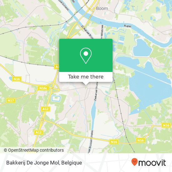 Bakkerij De Jonge Mol kaart