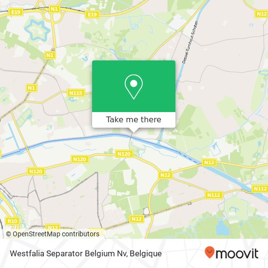 Westfalia Separator Belgium Nv kaart