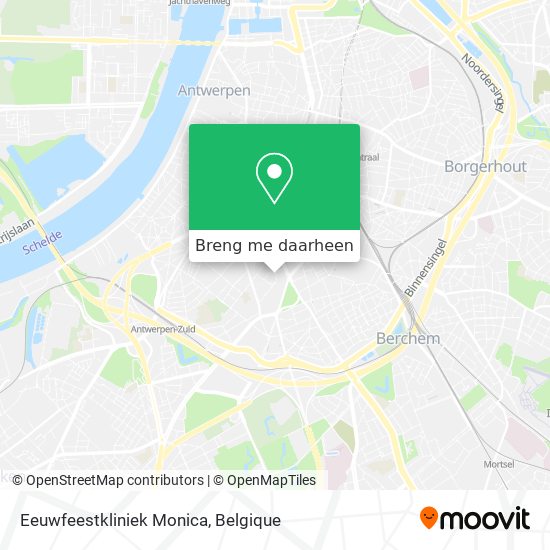 Eeuwfeestkliniek Monica kaart