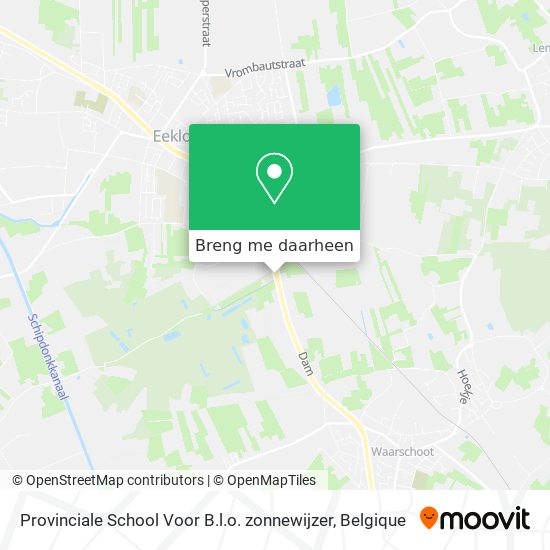 Provinciale School Voor B.l.o. zonnewijzer kaart