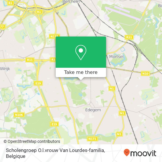 Scholengroep O.l.vrouw Van Lourdes-familia kaart