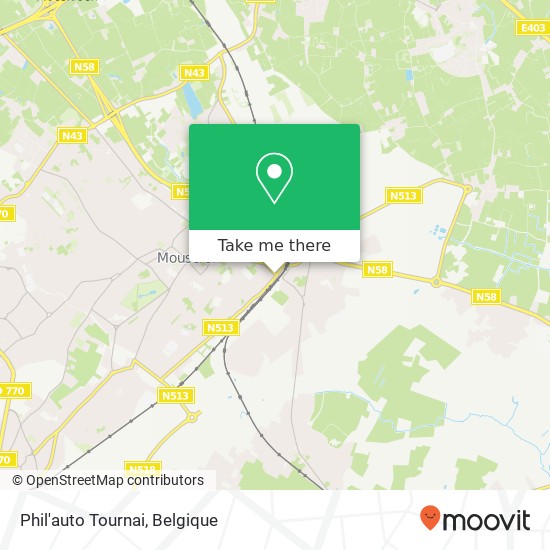 Phil'auto Tournai kaart