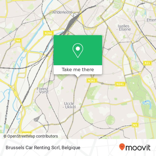 Brussels Car Renting Scrl kaart