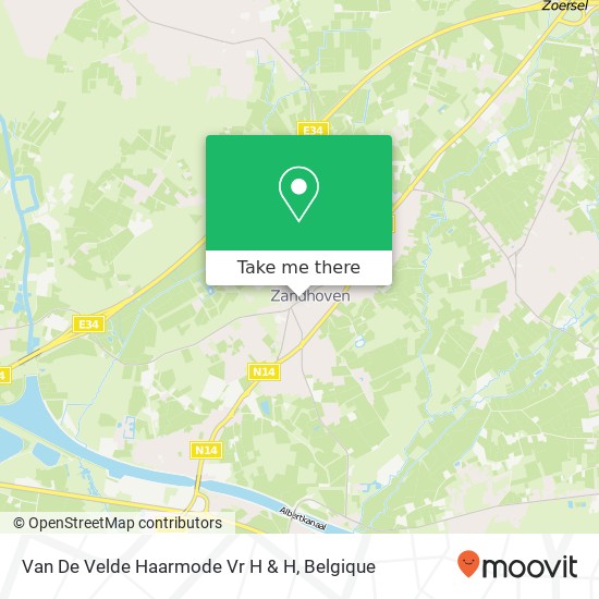 Van De Velde Haarmode Vr H & H kaart