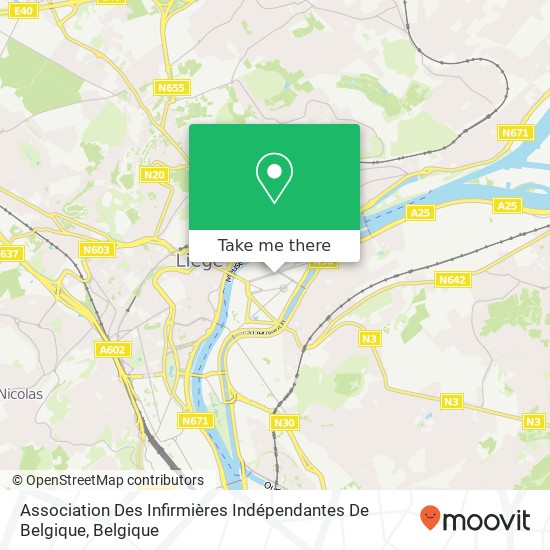 Association Des Infirmières Indépendantes De Belgique kaart