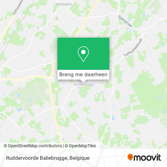 Ruddervoorde Baliebrugge kaart