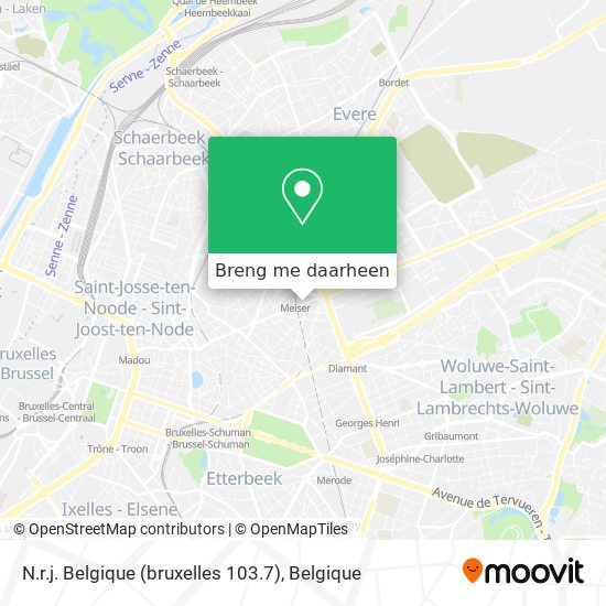 N.r.j. Belgique (bruxelles 103.7) kaart