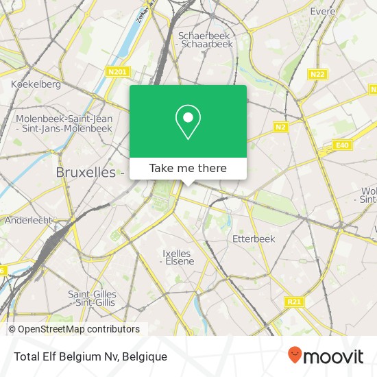 Total Elf Belgium Nv kaart