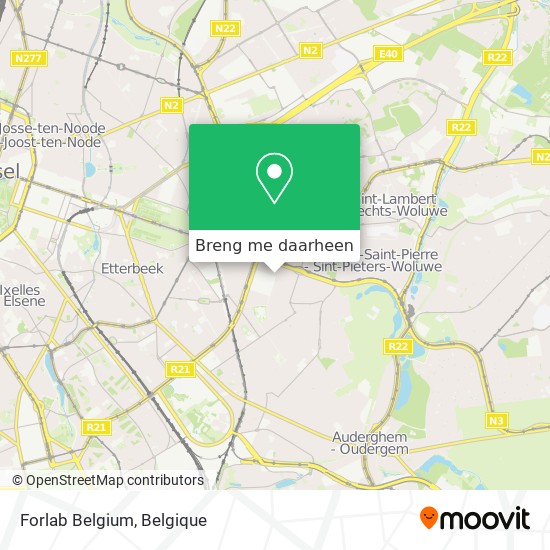 Forlab Belgium kaart