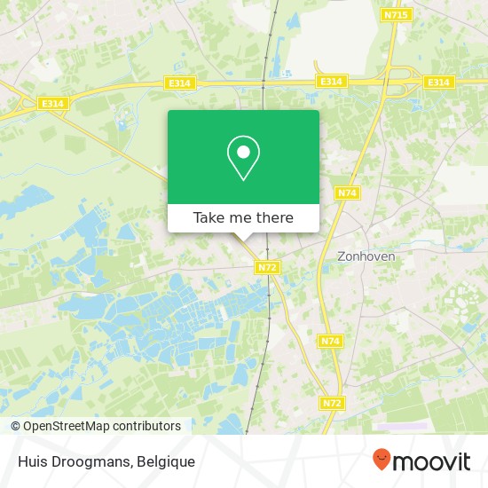 Huis Droogmans kaart