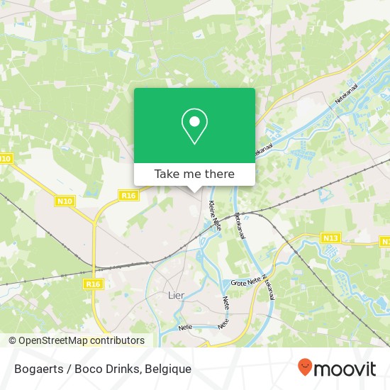 Bogaerts / Boco Drinks kaart