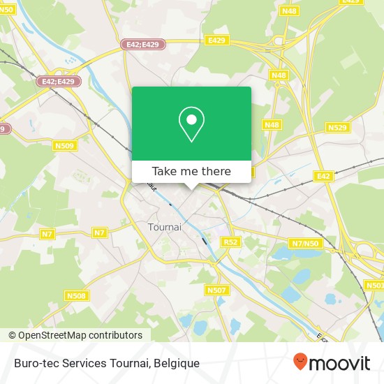 Buro-tec Services Tournai kaart