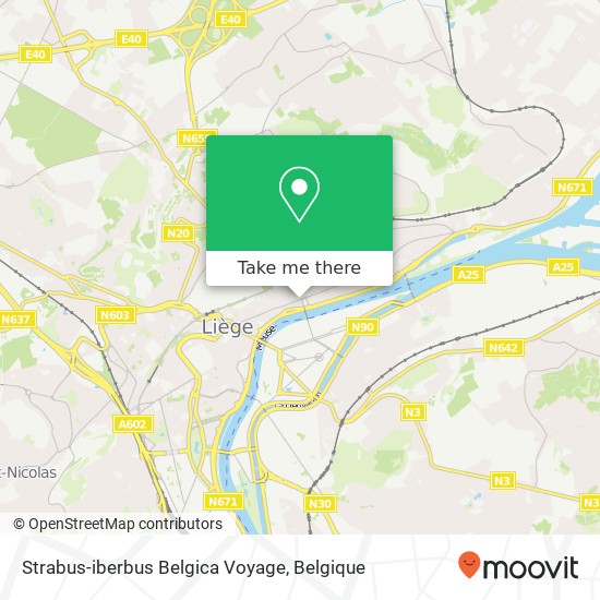 Strabus-iberbus Belgica Voyage kaart