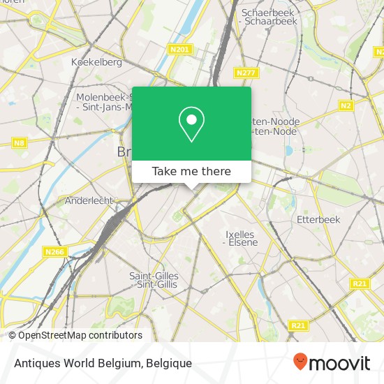 Antiques World Belgium kaart