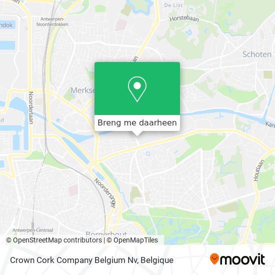 Crown Cork Company Belgium Nv kaart