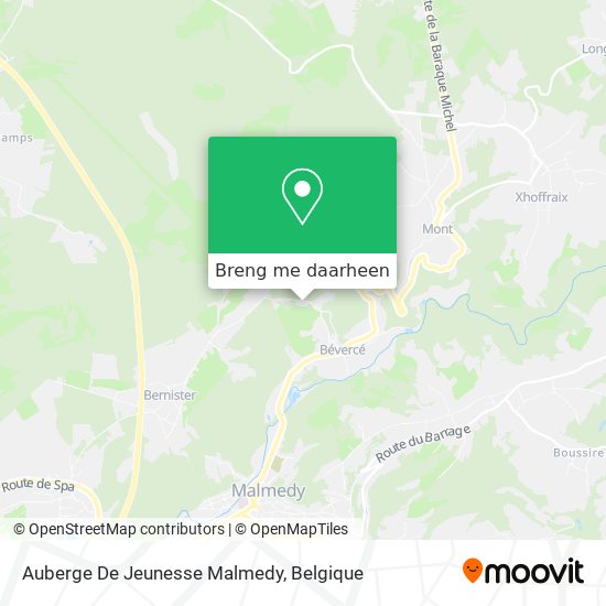 Auberge De Jeunesse Malmedy kaart