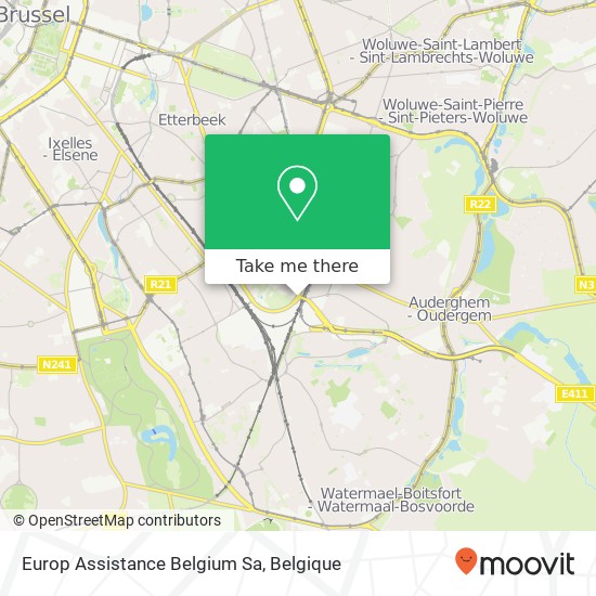 Europ Assistance Belgium Sa kaart