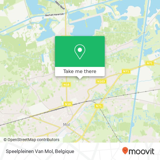 Speelpleinen Van Mol kaart