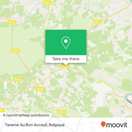 Taverne Au Bon Acceuil kaart