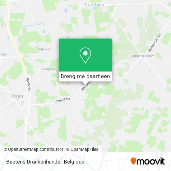 Baetens Drankenhandel kaart