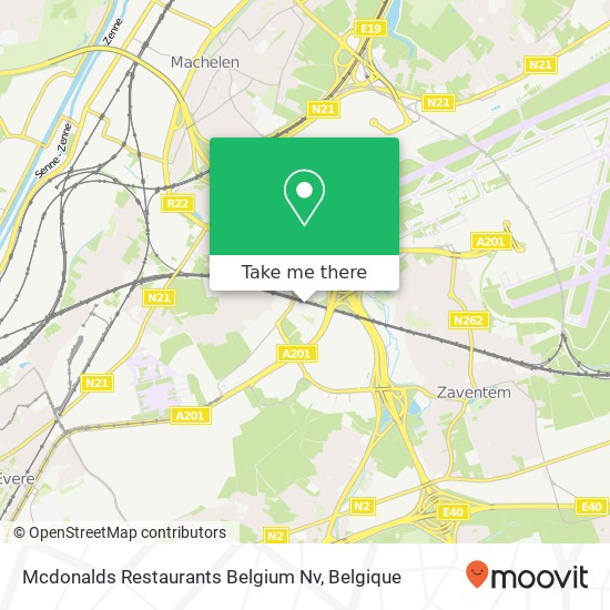 Mcdonalds Restaurants Belgium Nv kaart