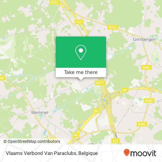 Vlaams Verbond Van Paraclubs kaart