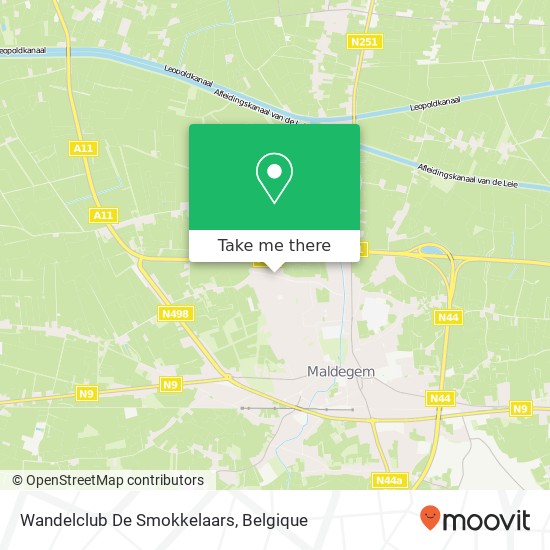 Wandelclub De Smokkelaars kaart