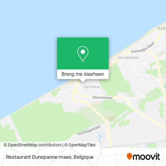 Restaurant Dunepanne-maes kaart