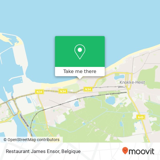 Restaurant James Ensor kaart