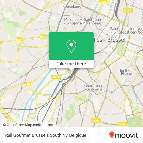 Rail Gourmet Brussels South Nv kaart