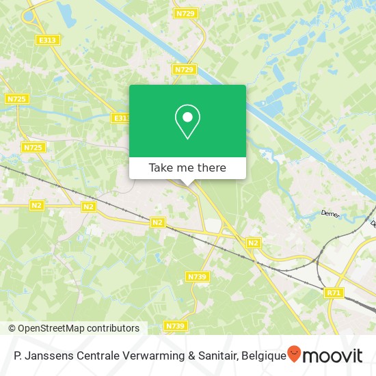 P. Janssens Centrale Verwarming & Sanitair kaart