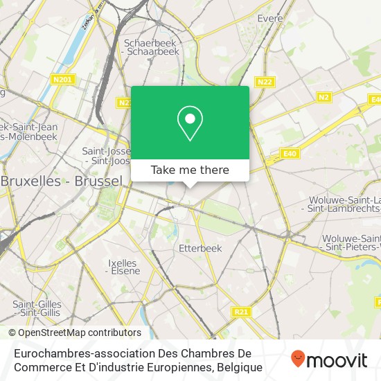 Eurochambres-association Des Chambres De Commerce Et D'industrie Europiennes kaart
