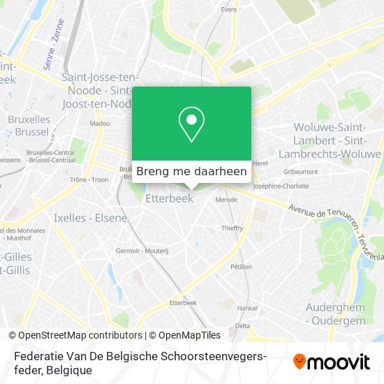 Federatie Van De Belgische Schoorsteenvegers-feder kaart