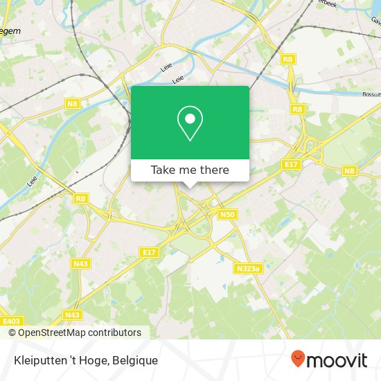 Kleiputten 't Hoge kaart