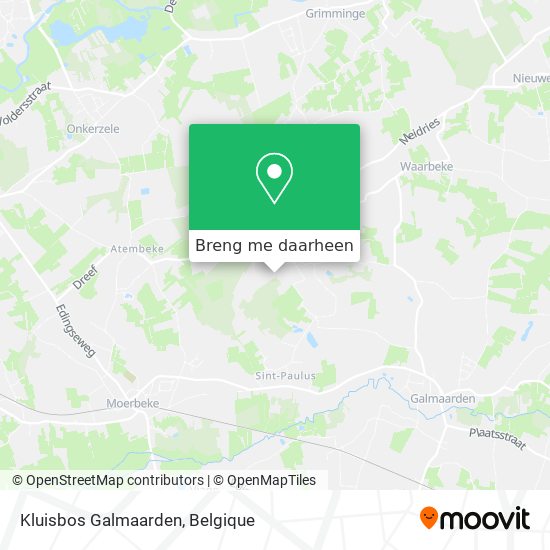 Kluisbos Galmaarden kaart